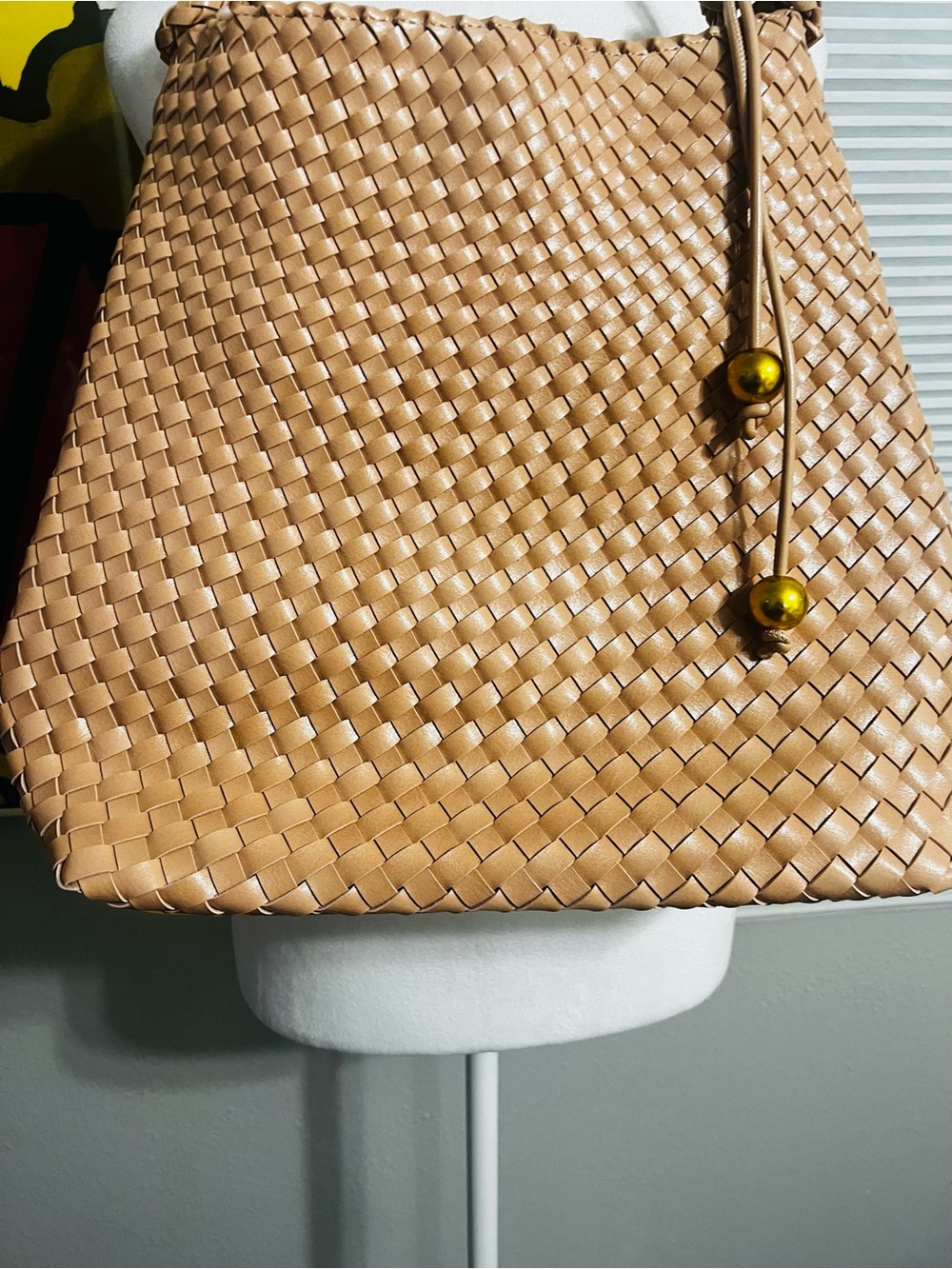 Anthropologie Calla Oversized Woven
Bucket Bag Tan NWT - Picture 7 of 10